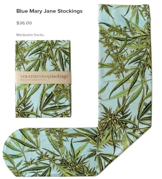 weed leaf stockings