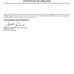 potters cartridge COA