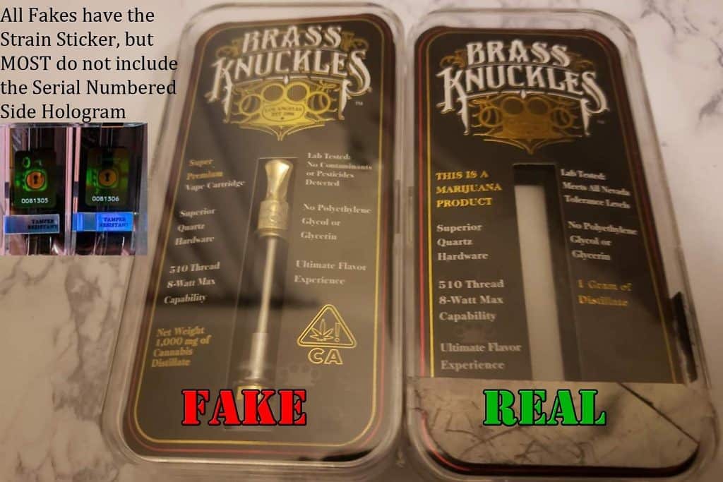 Fake Brass Knuckles Cartridges: How To Spot Them, Who Makes Them