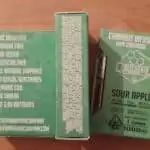 california dab company sour apple cannabis infused vape cartridge