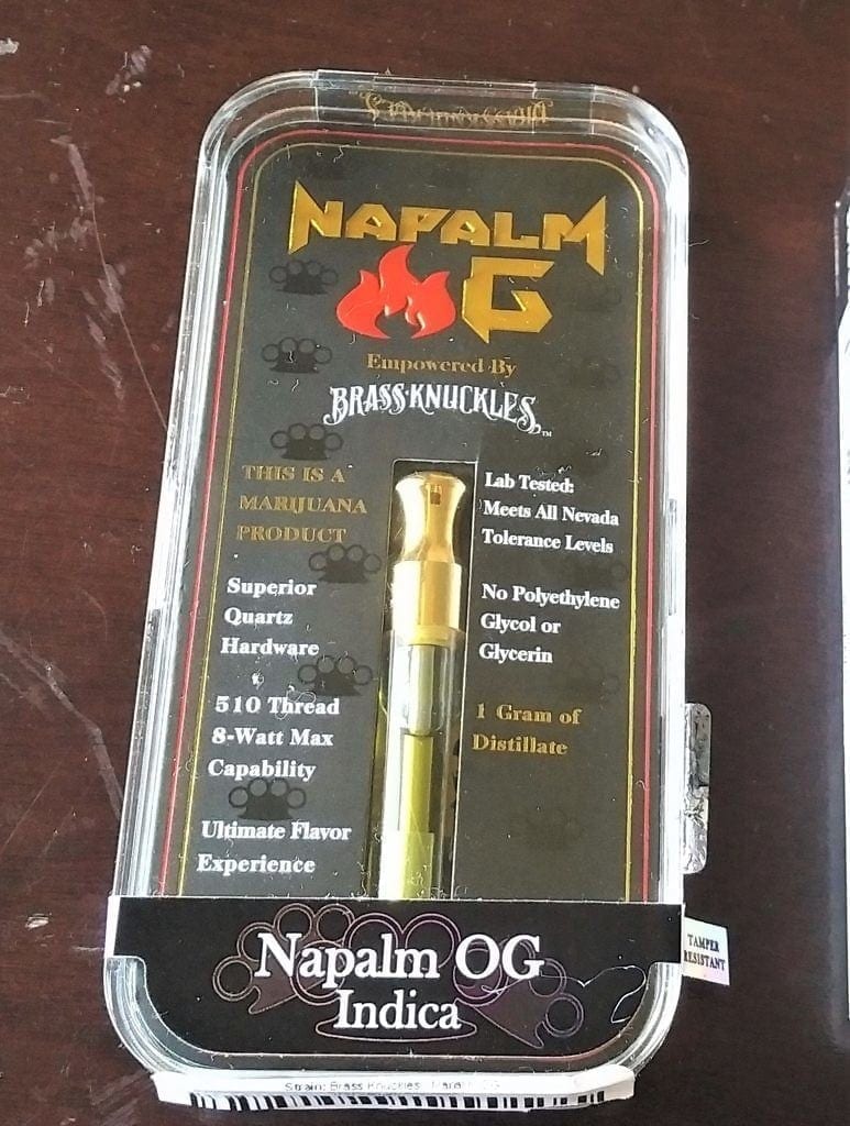 brass knuckles napalm og cannabis cartridge