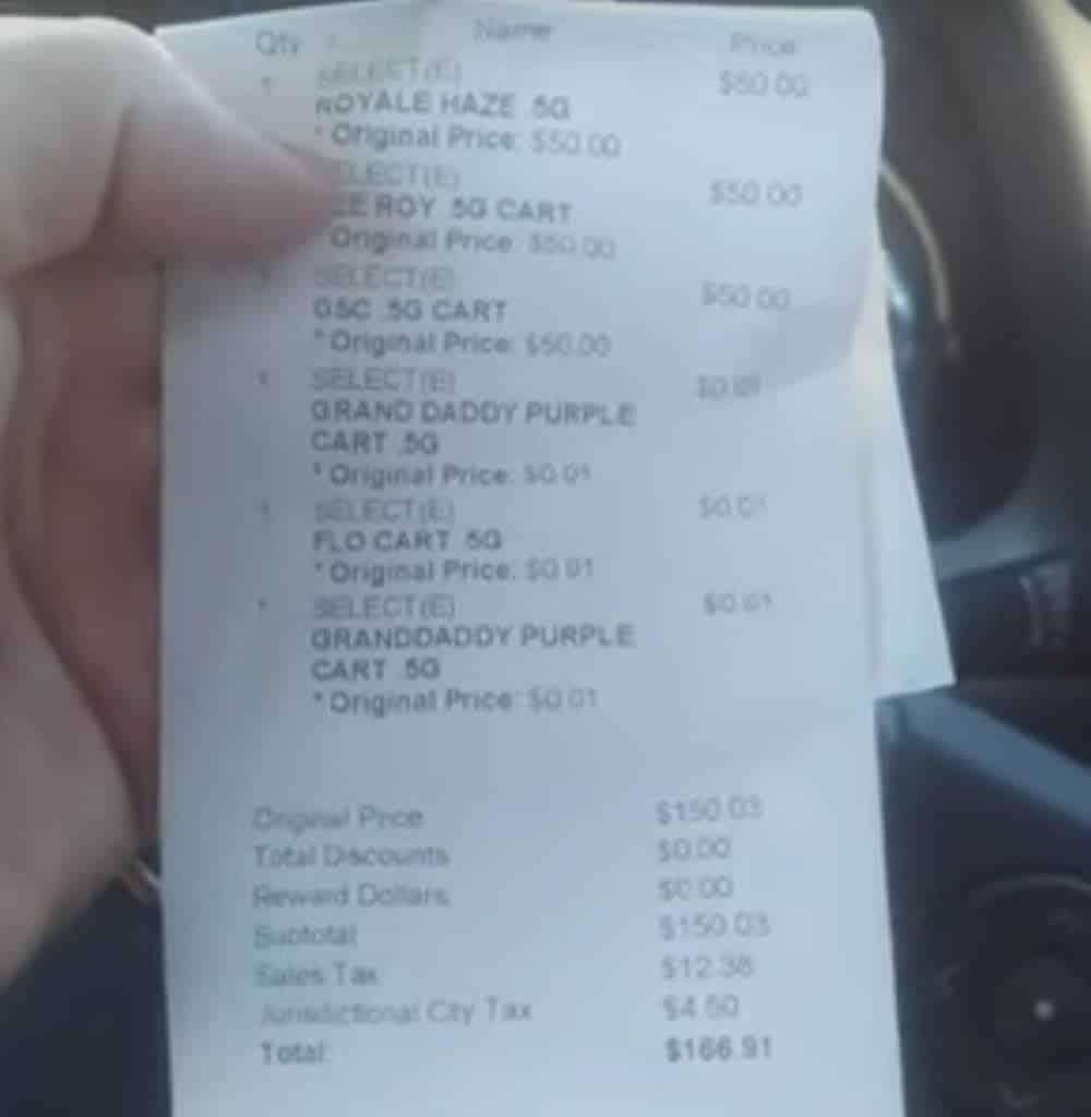 essence tropicana west receipt