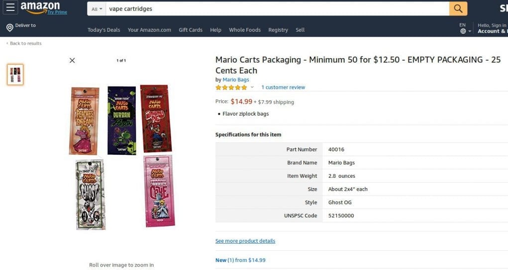 South Carts Vape Cartridges Are Spreading