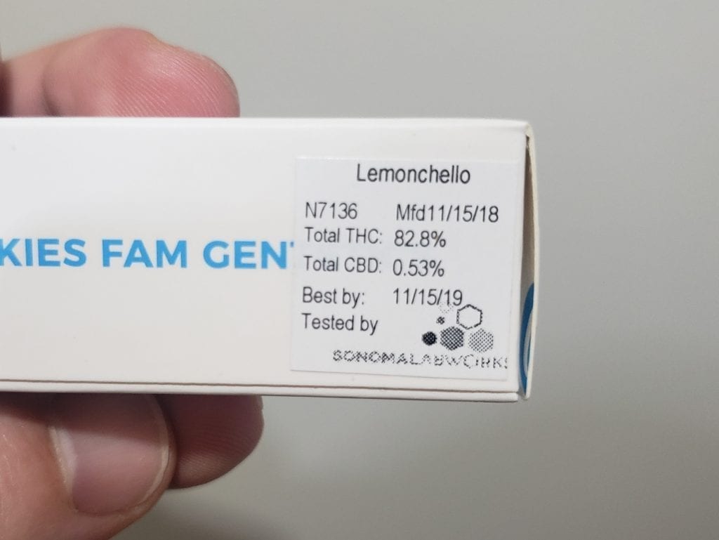 cookies lemonchello strain test results