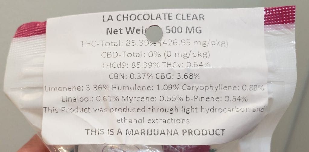 cannavative la chocolat clear test results