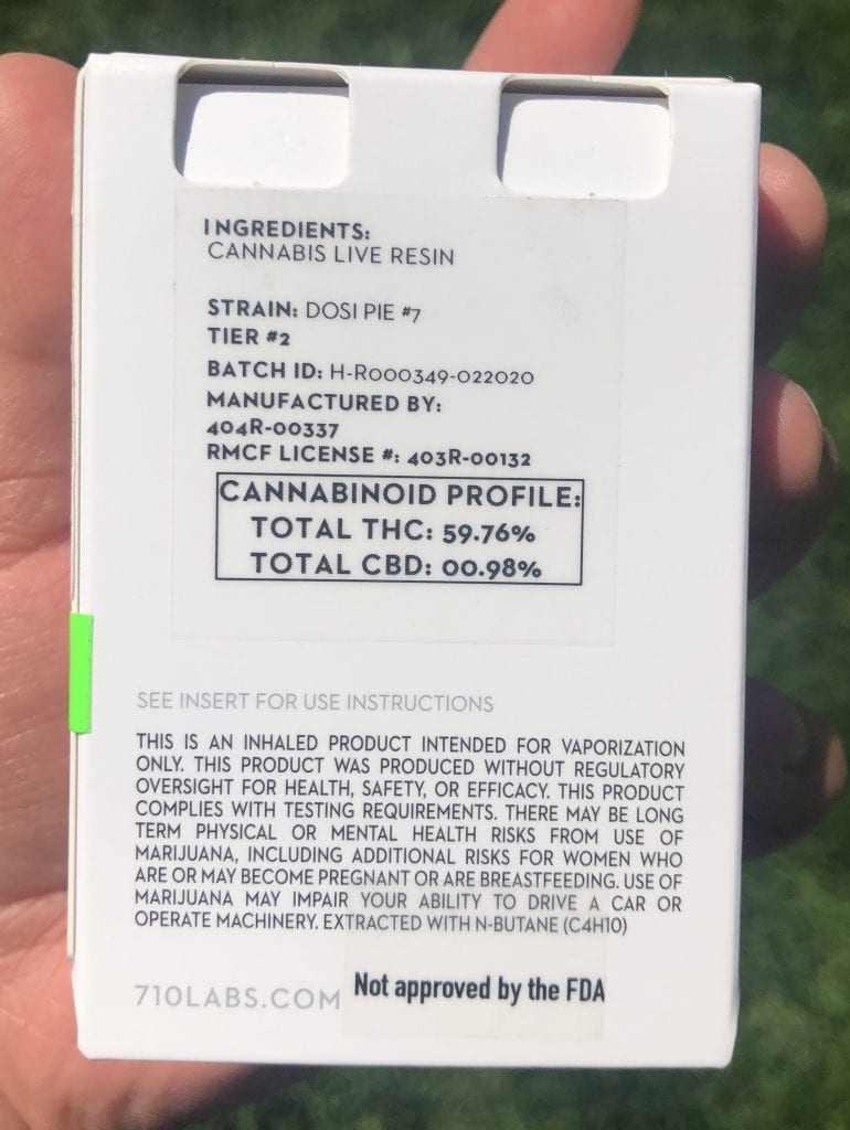 710 Labs PODS Review Cleanest Live Resin Pods But Pricey