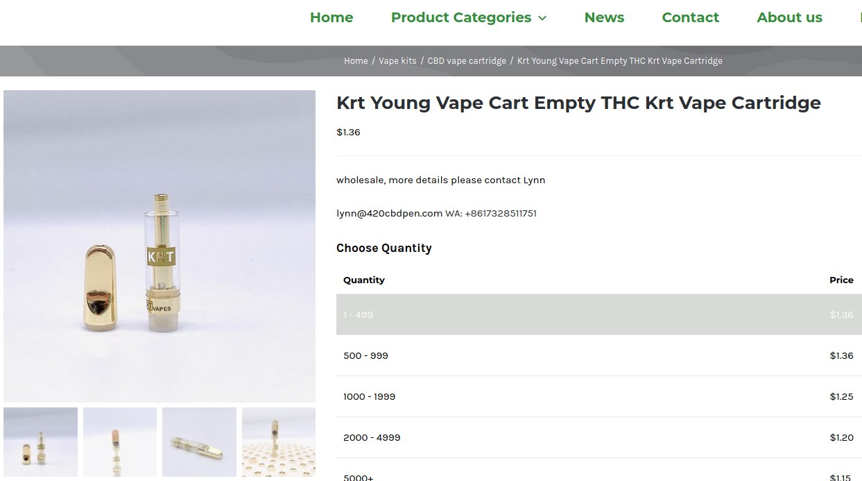 KRT Vape Carts Are Fakes Nothing But Packaging