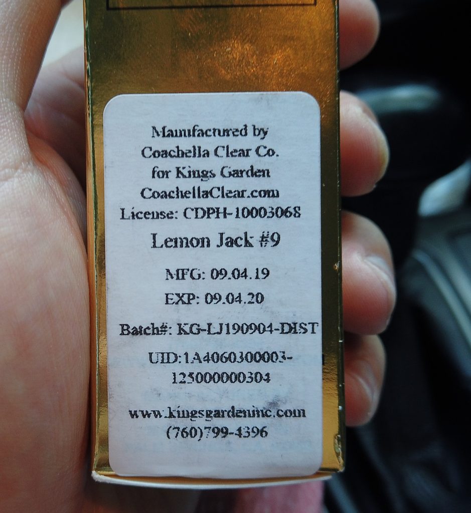 kings garden cartridge details