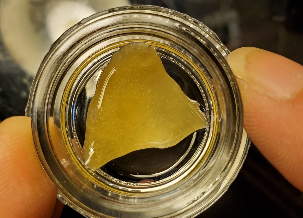 punch extracts in hand