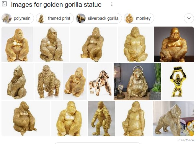 Golden-Gorilla-statues