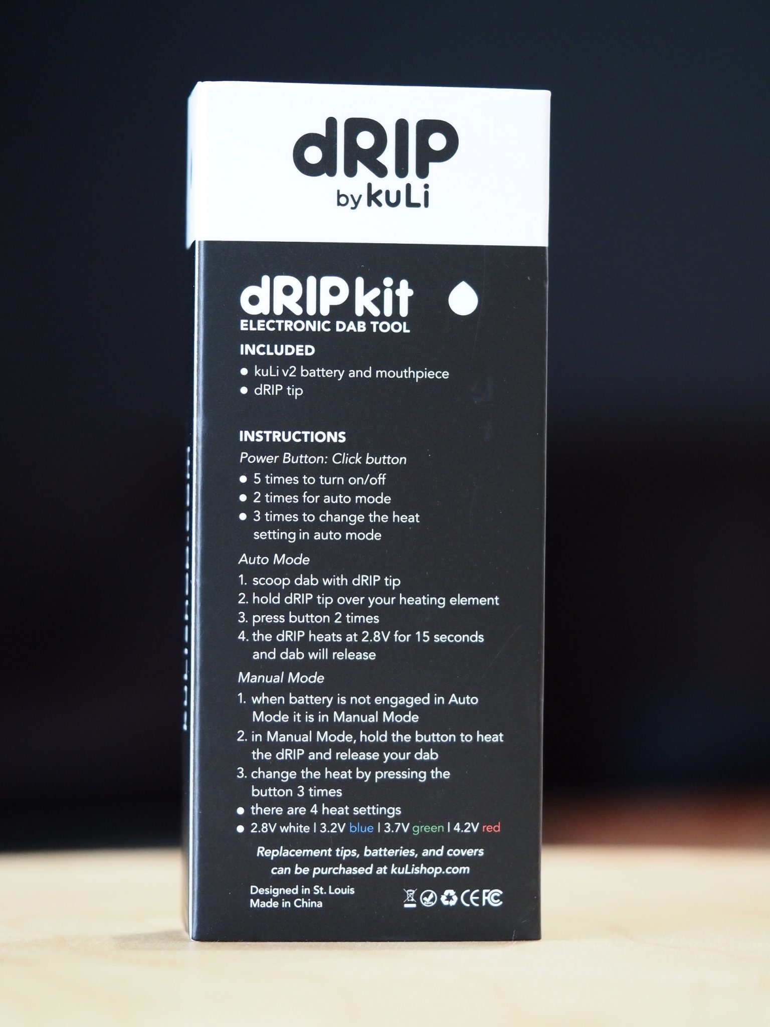 kuli drip kit box back