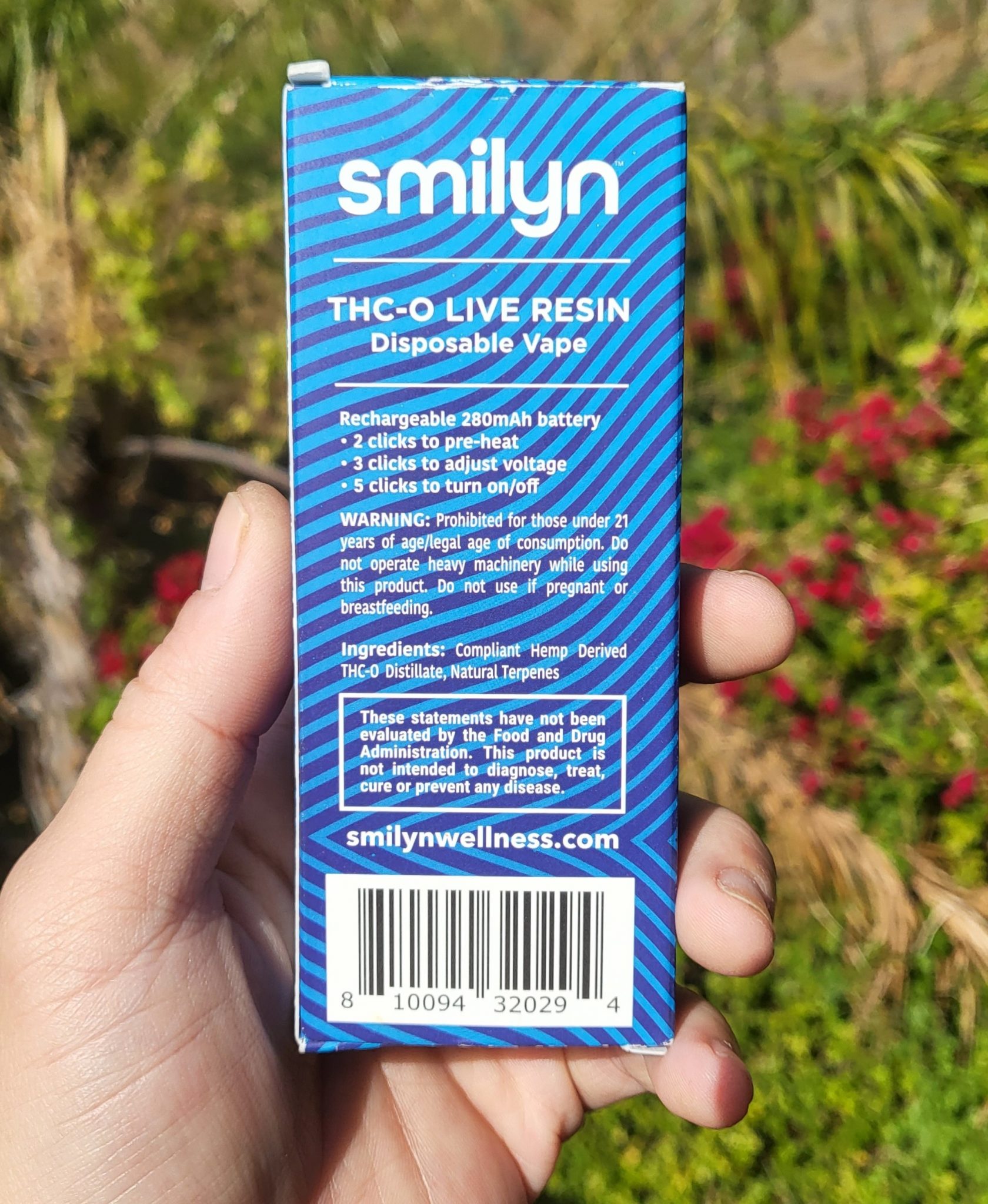 smilyn thc o disposable back