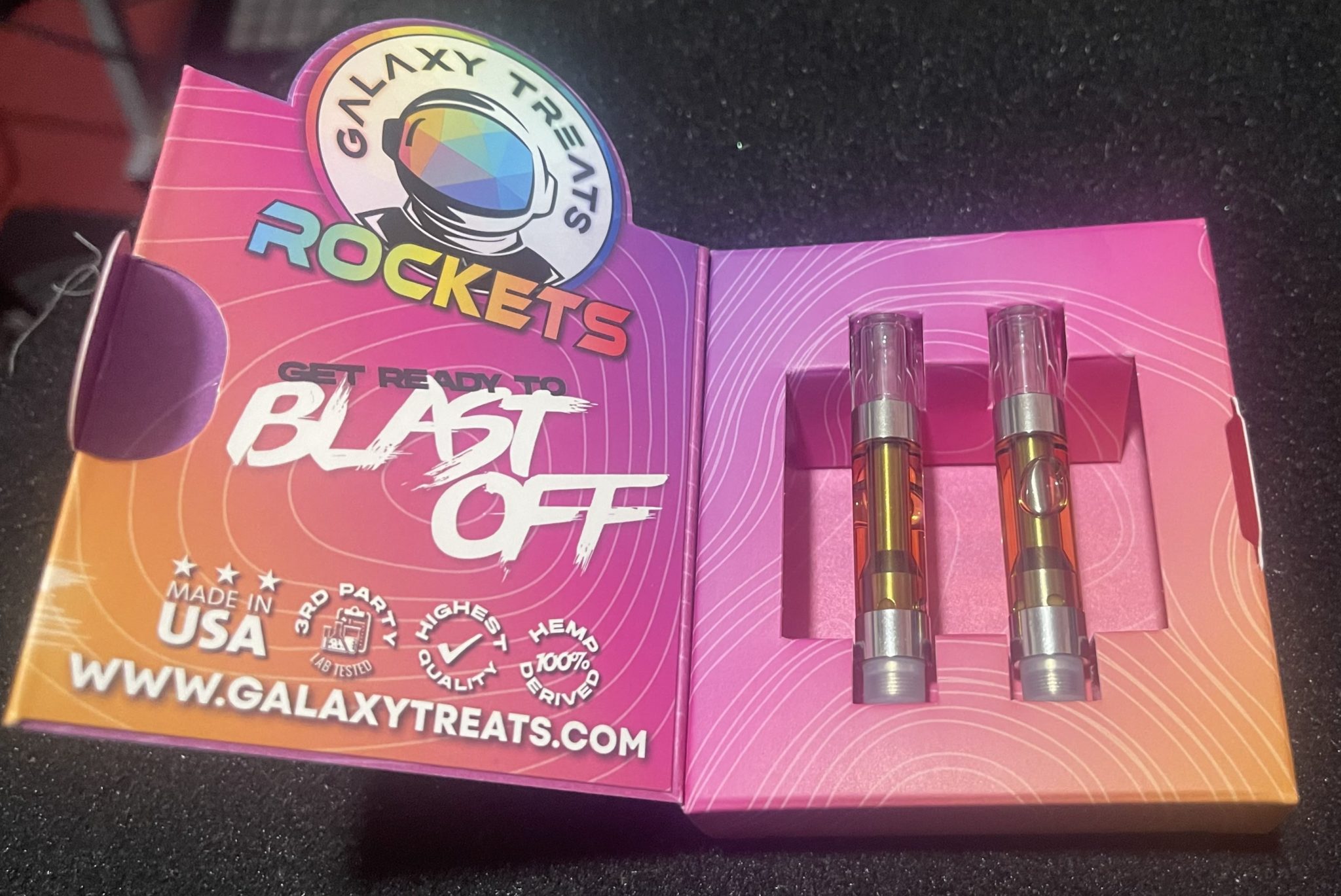 galaxy treats planet blue box open