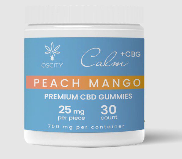 oscity calm peach mango gummies