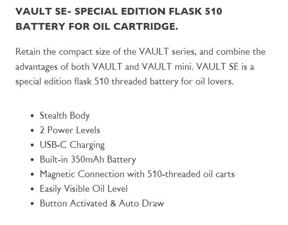 vault se specs