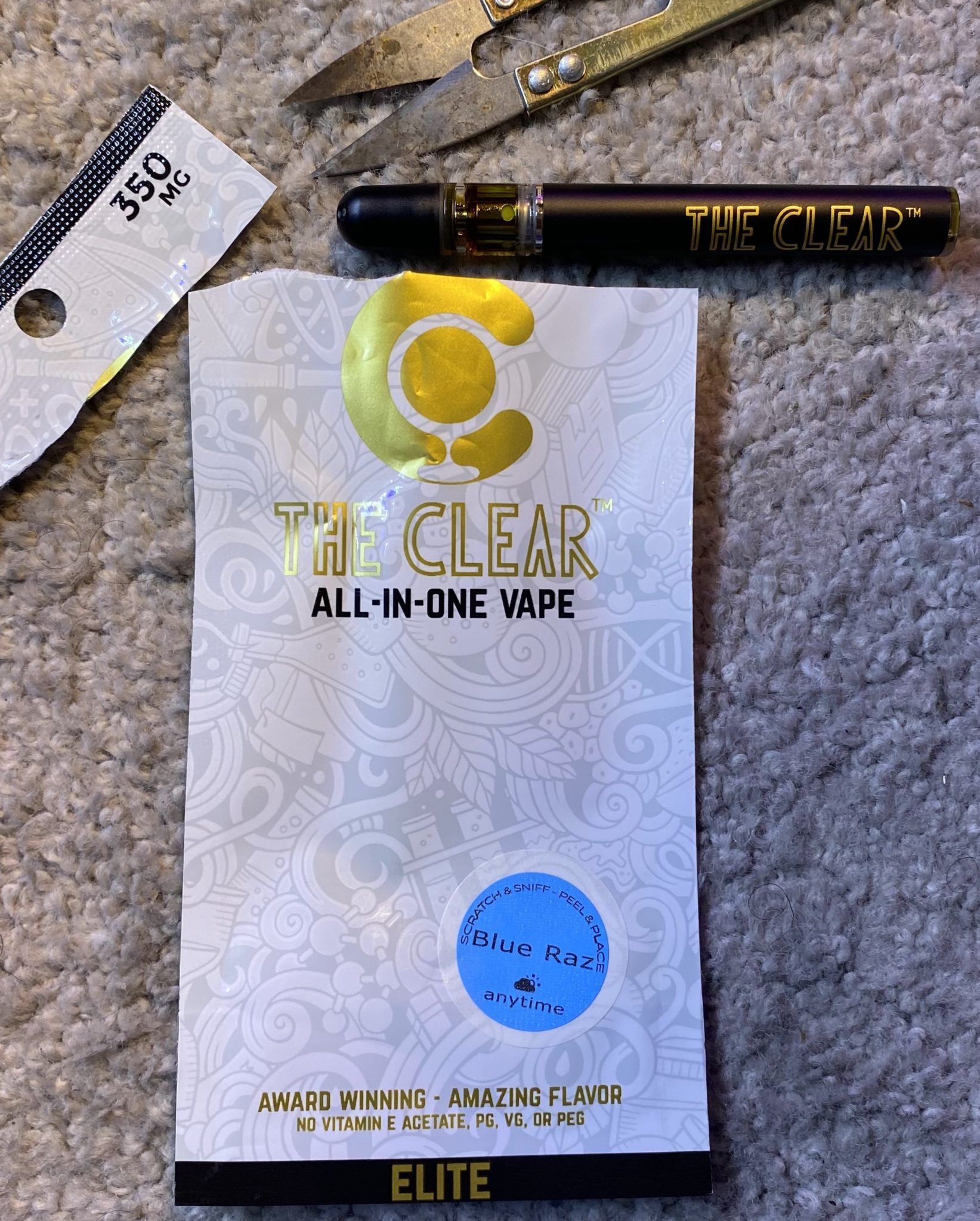 the clear disposable unpacked