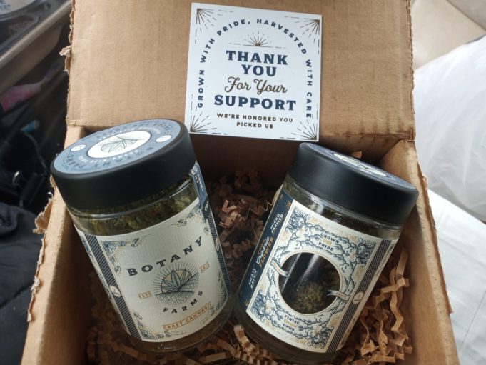 Botany Farms HHC Flower Review – Two Bongs Up botany farms package