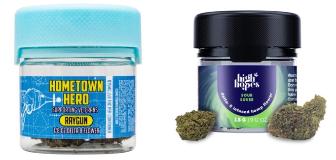 High Hopes and Hometown Hero D8 Flower Review – Two Bongs up! delta8 flower review