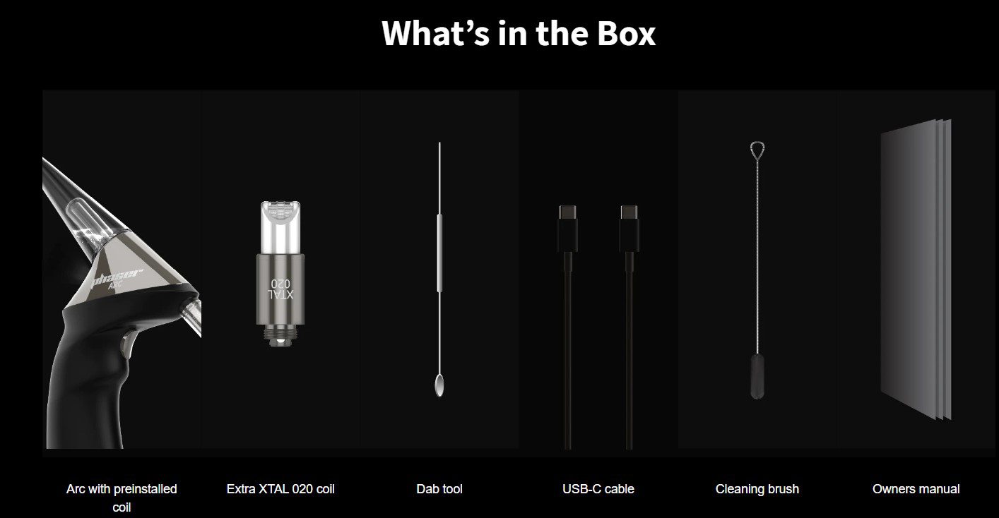 yocan black phaser arc box details