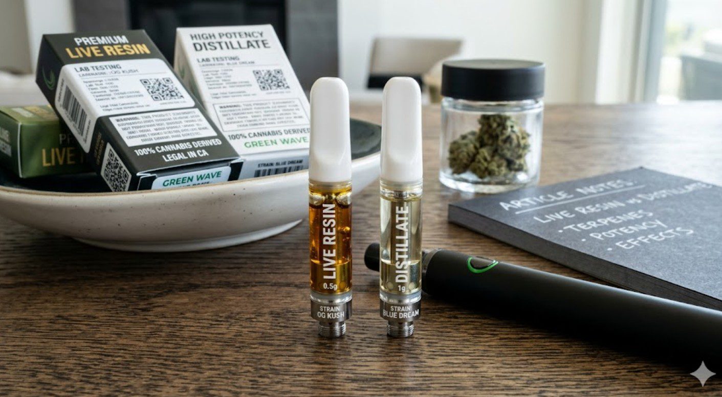 Live Resin vs Distillate Cart